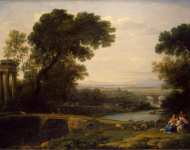 Gellee Claude Le Lorrain Landscape with the rest on the Flight into Egypt Noon  - Hermitage